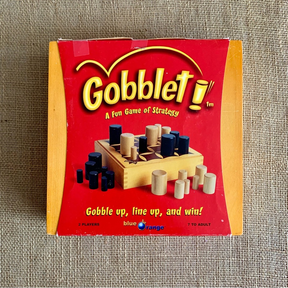 BLUE ORANGE GAMES GOBBLET All Wood Tic Tac Toe Stacking Game Award Winning